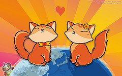 Foxmosa on Valentine's Day Wallpaper